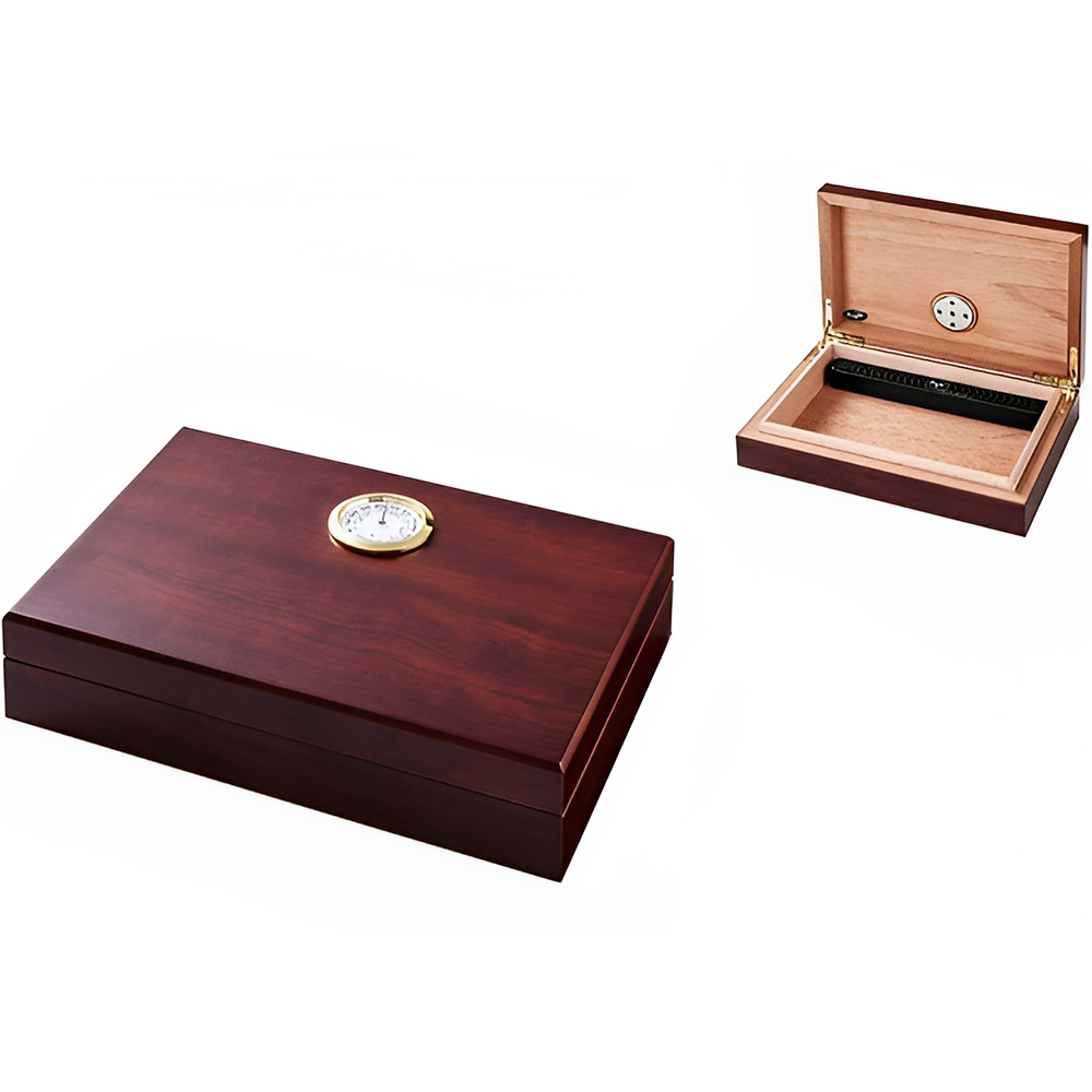 Angelo Humidor Travel Reis Premium Luxe Mini Small Klein Hout Bruin Brown 6 8 10 Sigaren Cigars Hygrometer Humidifier 920630