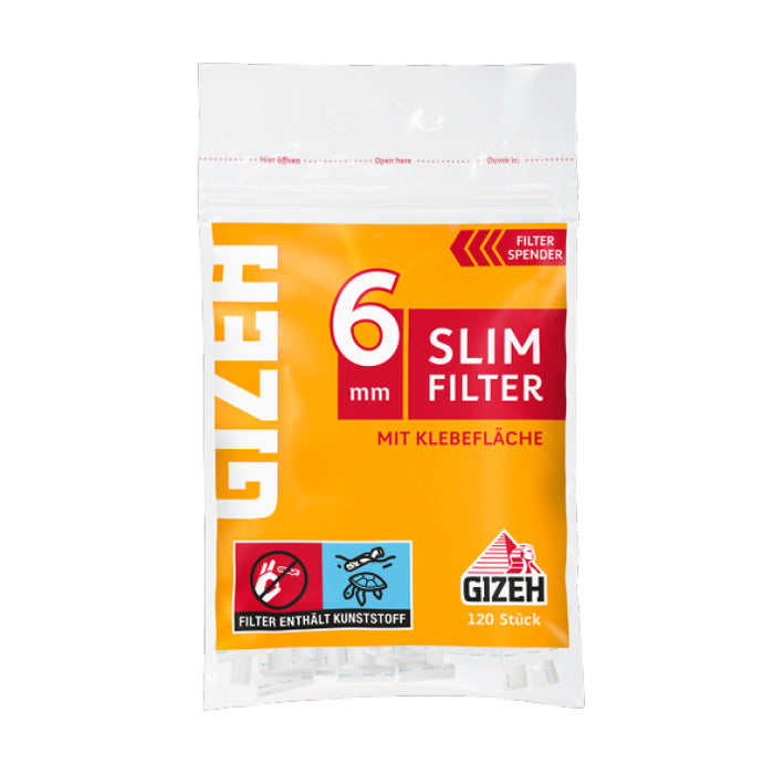 Gizeh (Mascotte) Slim Filter (Plastic) 6mm (120 Stuks)