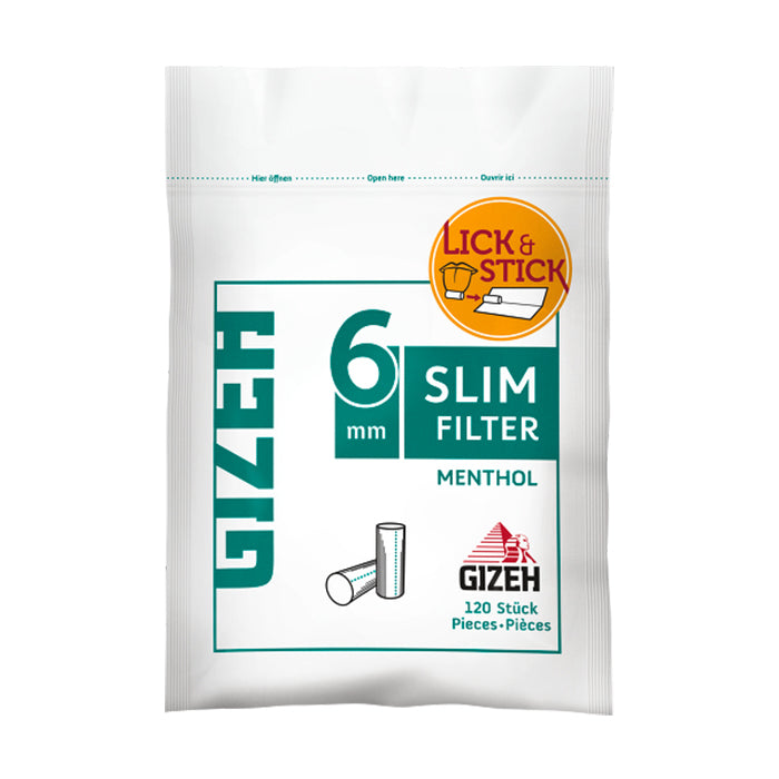 Gizeh (Mascotte) Menthol Slim Filter 6mm (120 Stuks)