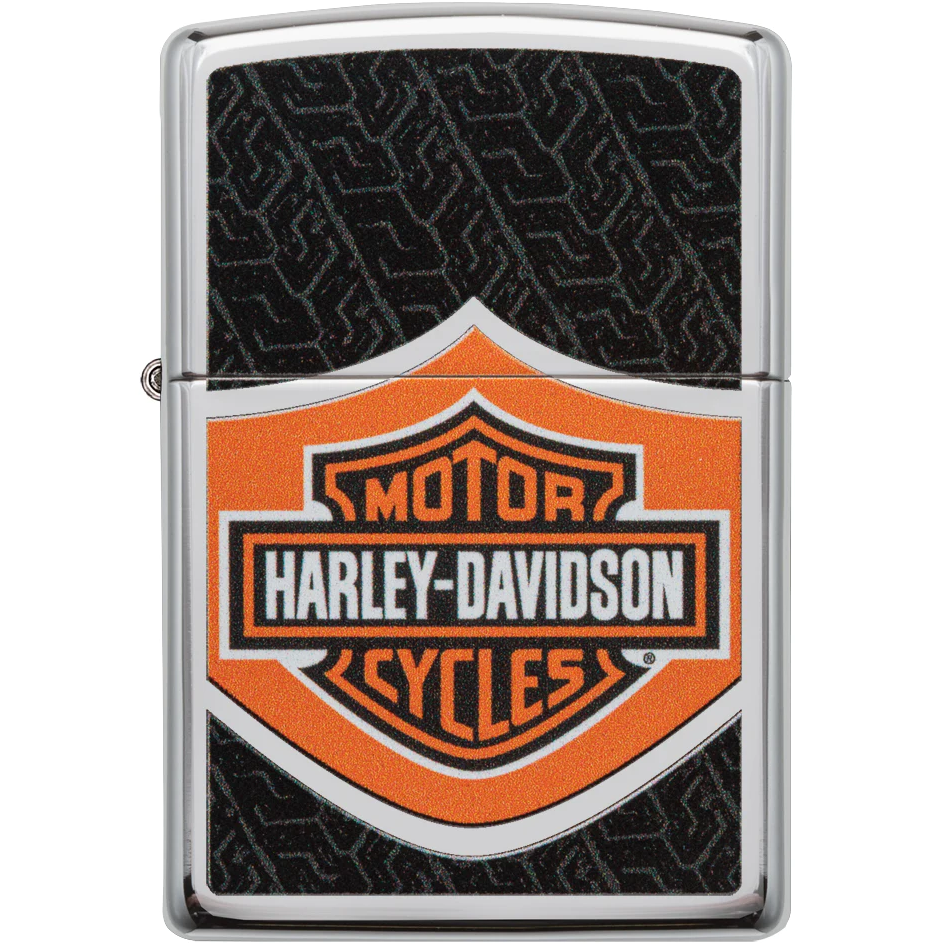 zippo orignineel original windproof harley davidson hd aansteker lighter orange logo benzine biker
