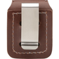 zippo orignineel pouch pouches hoesje etui tasje hoes genuine leather leder lederen echt bruin brown met with clip box