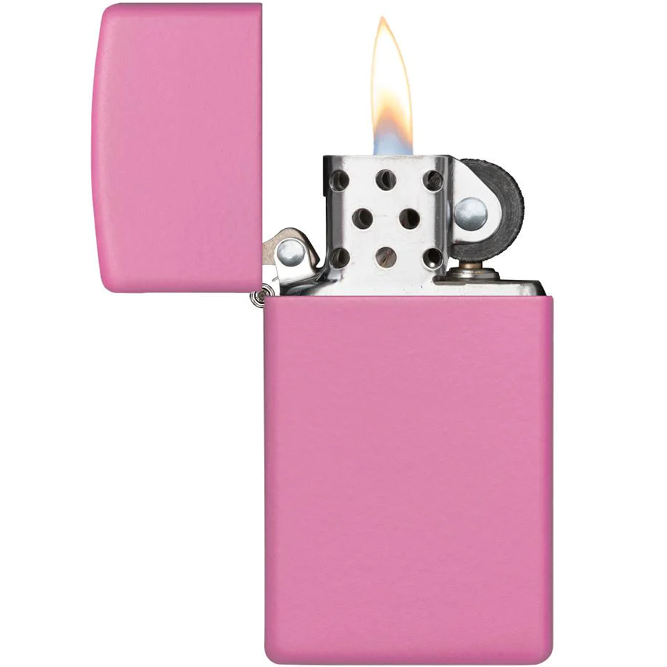 Zippo Pink Matte Roze Mat Slim Klein Small Windproof Classic Female Aansteker Lighter Origineel Genuine Vrouwen