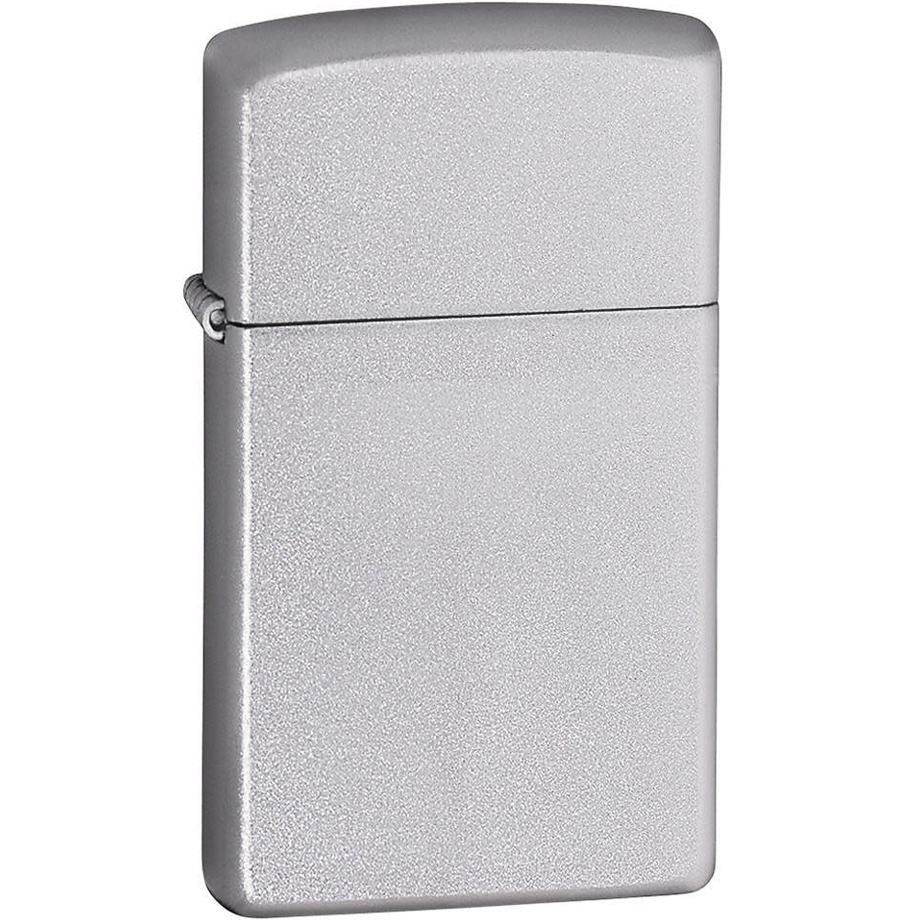 Zippo Satin Chrome Chroom Zilverkleurig Zilver Silver Finish Color Slim Small Kleine Case Windproof Classic Lighter Aansteker