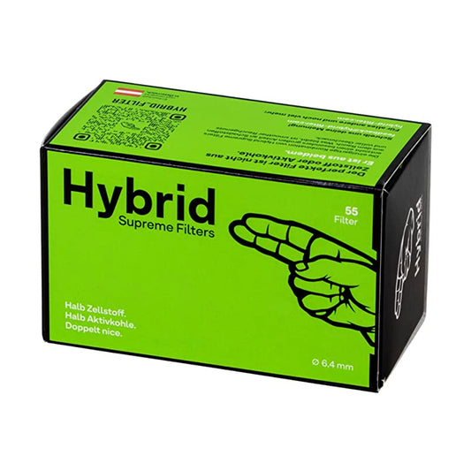 Hybrid Supreme Charcoal Filters 6.4mm (55 Stuks)