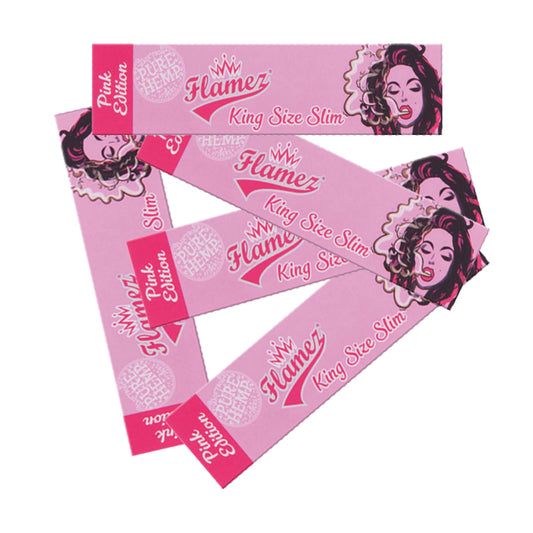Flamez Pink Edition Kingsize Slim Vloei (5-Pack)