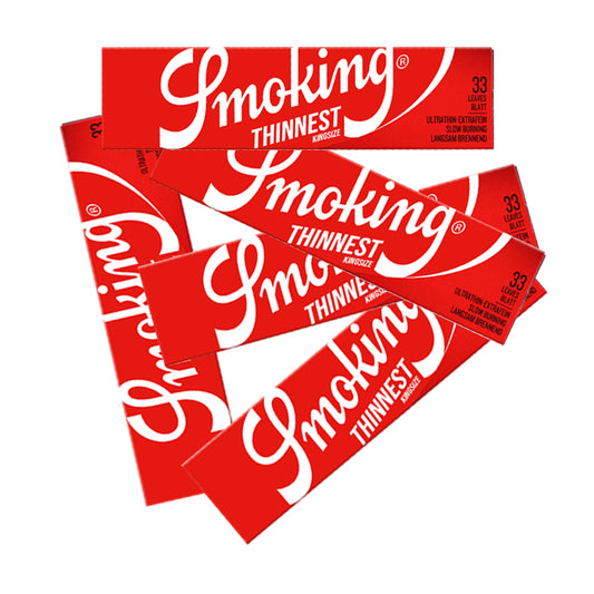 Smoking Red Thinnest Kingsize Vloei (5-Pack)