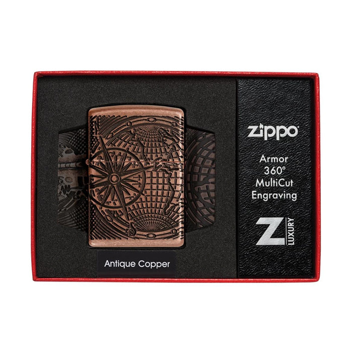Zippo World Map Armor Aansteker