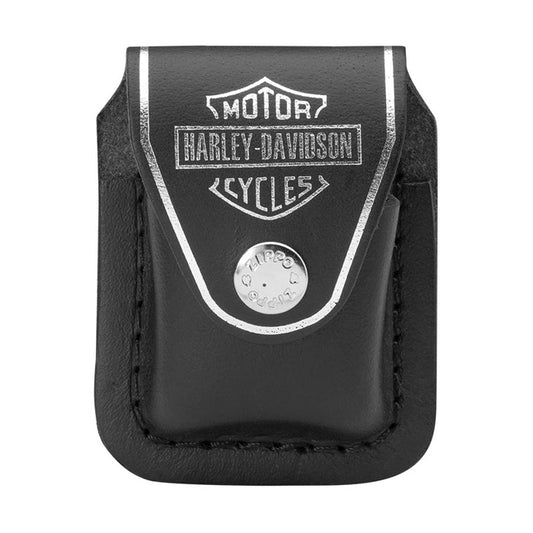 Zippo Leather Pouch Black Harley Davidson Loop