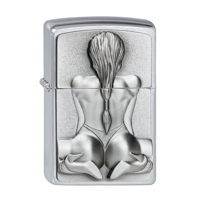 Zippo Kneeling Girl 3D Emblem Aansteker