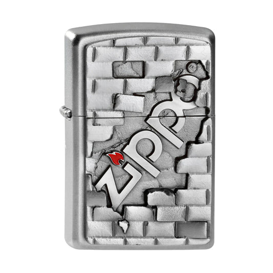 Zippo The Wall Logo 3D Emblem Aansteker