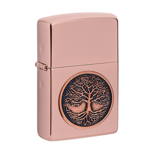 Zippo Tree of Life Rose Gold 3D Emblem Aansteker